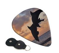 Guitar Picks 6 Pcs seas jumping Print Guitar Plectrums for Bass Electric Acoustic Guitars Ukulele