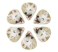 Guitar Picks 6 Pcs Shepherd Dog Print Guitar Plectrums for Bass Electric Acoustic Guitars Ukulele