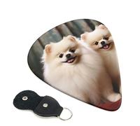 Guitar Picks 6 Pcs Short-haired pomeranian dog Print Guitar Plectrums for Bass Electric Acoustic Guitars Ukulele