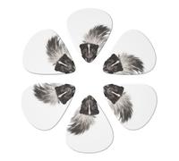 Guitar Picks 6 Pcs Skunk Print Guitar Plectrums for Bass Electric Acoustic Guitars Ukulele