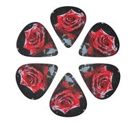 Guitar Picks 6 Pcs Snowflake Flower Print Guitar Plectrums for Bass Electric Acoustic Guitars Ukulele