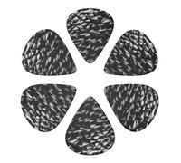 Guitar Picks 6 Pcs Sound Absorbing Panel Print Guitar Plectrums for Bass Electric Acoustic Guitars Ukulele
