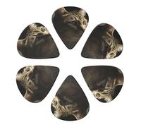 Guitar Picks 6 Pcs Tabby Cat Print Guitar Plectrums for Bass Electric Acoustic Guitars Ukulele