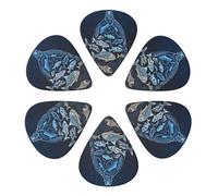 Guitar Picks 6 Pcs There Is a Fish Bottle Print Guitar Plectrums for Bass Electric Acoustic Guitars Ukulele