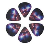 Guitar Picks 6 Pcs Universe Starry Stars Print Guitar Plectrums for Bass Electric Acoustic Guitars Ukulele