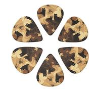Guitar Picks 6 Pcs Various Patterns Print Guitar Plectrums for Bass Electric Acoustic Guitars Ukulele