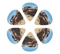 Guitar Picks 6 Pcs Wheels in The Desert Print Guitar Plectrums for Bass Electric Acoustic Guitars Ukulele