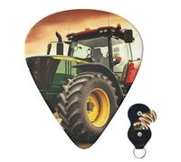 Guitar Picks 6 Pcs with Guitar Pick Case Tractor Theme Electric