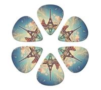 Guitar Picks 6 Pcs wonders of the world Print Guitar Plectrums for Bass Electric Acoustic Guitars Ukulele