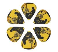 Guitar Picks 6 Pcs Working Woman Print Guitar Plectrums for Bass Electric Acoustic Guitars Ukulele