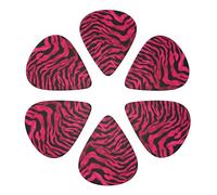 Guitar Picks 6 Pcs Zebra Tiger Leopard pink Print Guitar Plectrums for Bass Electric Acoustic Guitars Ukulele