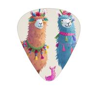 Guitar Picks 60 PCS, Alpaca Llama Printed Funny Guitar Picks for Acoustic Guitar, Electric Guitar, Bass Guitar(0.46,0.71,0.96 mm)