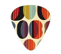 Guitar Picks 60 PCS, Mid Century Modern Retro with Drop Shapes Printed Funny Guitar Picks for Acoustic Guitar, Electric Guitar, Bass Guitar(0.46,0.71,0.96 mm)