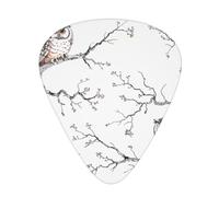 Guitar Picks 60 PCS, Owl Tree Branches Printed Funny Guitar Picks for Acoustic Guitar, Electric Guitar, Bass Guitar(0.46,0.71,0.96 mm)