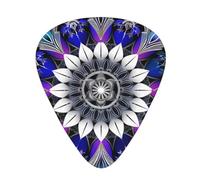 Guitar Picks 60 PCS, Rectangle Mandala print Printed Funny Guitar Picks for Acoustic Guitar, Electric Guitar, Bass Guitar(0.46,0.71,0.96 mm)