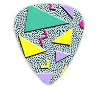 Guitar Picks 80s 90s Fashion Style Design Guitar Picks 12 Pieces Ukulele Picks Including 0.46 mm 0.71 mm 0.96 mm