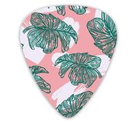 Guitar Picks 80s 90s Tropical Monstera Plant Premium Picks Sampler Unique Guitar Gift (12 Count)