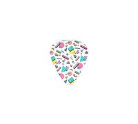 Guitar Picks 80s Abstract Geometric Premium Bass Picks For Electric Guitar And Bass Guitars With Three Sizes (12 Pack)