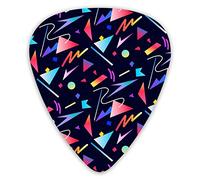Guitar Picks 80s mathbook Pattern 12 Pieces Ukulele Picks Including 0.46 mm 0.71 mm 0.96 mm