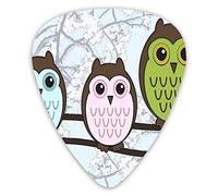 Guitar Picks A Family of Three Owls in Marble 12 Pieces Ukulele Picks Including 0.46 mm 0.71 mm 0.96 mm