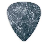 Guitar Picks Abstract Gray Blue Marble Texture 12 Pieces Ukulele Picks Including 0.46 mm 0.71 mm 0.96 mm