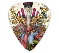 Guitar Picks Abstract Heart Plant Ukulele Picks 12 Pieces Including 0.46 mm 0.71 mm 0.96 mm