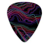 Guitar Picks Abstract line Illustrations Ukulele Picks 12 Pieces Including 0.46 mm 0.71 mm 0.96 mm