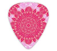 Guitar Picks Abstract Vintage Flower Ukulele Picks 12 Pieces Including 0.46 mm 0.71 mm 0.96 mm