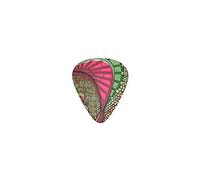 Guitar Picks African Art Flower Dots Premium Bass Picks For Electric Guitar And Bass Guitars With Three Sizes (12 Pack)