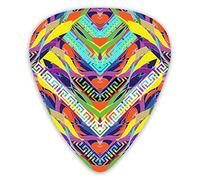 Guitar Picks African Geometric Pattern Ukulele Picks 12 Pieces Including 0.46 mm 0.71 mm 0.96 mm