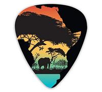 Guitar Picks African Safari Giraffe Silhouette Guitar Picks 12 Pieces Ukulele Picks Including 0.46 mm 0.71 mm 0.96 mm