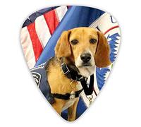 Guitar Picks American Flag Rescue Dog 12 Pieces Ukulele Picks Including 0.46 mm 0.71 mm 0.96 mm