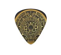 Guitar Picks Ancient American Mayan Symbol Black Guitar Pick for Electric Bass Guitar Acoustic Guitar Lovers Gift 12 Pack with Box