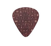 Guitar Picks Ancient Egyptian Hieroglyph red Vintage Guitar Pick for Electric Bass Guitar Acoustic Guitar Lovers Gift 12 Pack with Box