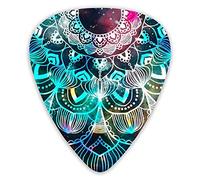 Guitar Picks Ancient Geometry With Star Field And Colorful Galaxy Guitar Picks 12 Packs - Variety Guitar Picks Plectrums