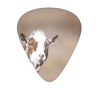 Guitar Picks Animal Goat Printed 12 Pack Thin Medium Heavy Guitar Plectrums Guitar Accessories For Bass, Guitars With Organizer Storage Box