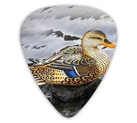 Guitar Picks Bali Hand Drawn Wild Duck 12 Pieces Ukulele Picks Including 0.46 mm 0.71 mm 0.96 mm