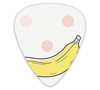 Guitar Picks Bananas in Pink dots 12 Pieces Ukulele Picks Including 0.46 mm 0.71 mm 0.96 mm