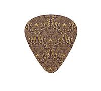 Guitar Picks Baroque Texture Floral Shield Hatchet Gold Guitar Pick for Electric Bass Guitar Acoustic Guitar Lovers Gift 12 Pack with Box