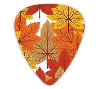 Guitar Picks Beautiful Maple Leaf Fall Colour Print Premium Picks Sampler 12 Packs - Variety Guitar Picks Plectrums