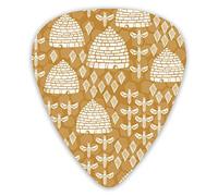 Guitar Picks Beehive bee Pattern Ukulele Picks 12 Pieces Including 0.46 mm 0.71 mm 0.96 mm