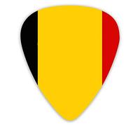 Guitar Picks Belgium Flag Stripe 12 Pieces Ukulele Picks Including 0.46 mm 0.71 mm 0.96 mm