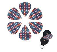 Guitar Picks Bird Flag 6 Pack with Storage Box Organizer for Custom Guitars for Men Women Guitar Accessory Ukulele for