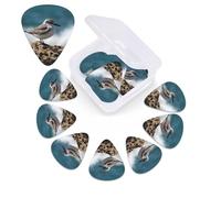 Guitar Picks Birds on Rock Print 12 Pack with Organizer Storage Box Guitar Accessories Ukulele for Acoustic Guitar Bass Gift of the Day
