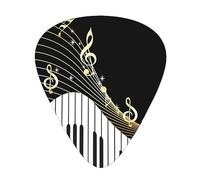 Guitar Picks,Black Musical Notes For Acoustic Guitar, Electric Guitar, Bass,Ukulele Three Size(12 Pack)