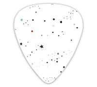 Guitar Picks Black Star dot 12 Pieces Ukulele Picks Including 0.46 mm 0.71 mm 0.96 mm