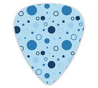 Guitar Picks Blue Circle Pattern 12 Pieces Ukulele Picks Including 0.46 mm 0.71 mm 0.96 mm
