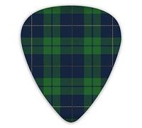 Guitar Picks Blue Green Tartan Plaid Scottishe Old Beauty Fashion Premium Picks Sampler 12 Packs - Variety Guitar Picks Plectrums