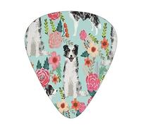 Guitar Picks,Blue Merle Border Collie Cute Blue Merle Collie For Acoustic Guitar, Electric Guitar, Bass,Ukulele Three Size(12 Pack)