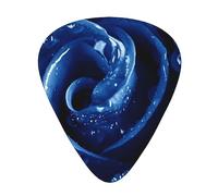 Guitar Picks,Blue Rose Illustration Printed For Acoustic Guitar, Electric Guitar, Bass,Ukulele Three Size(12 Pack)